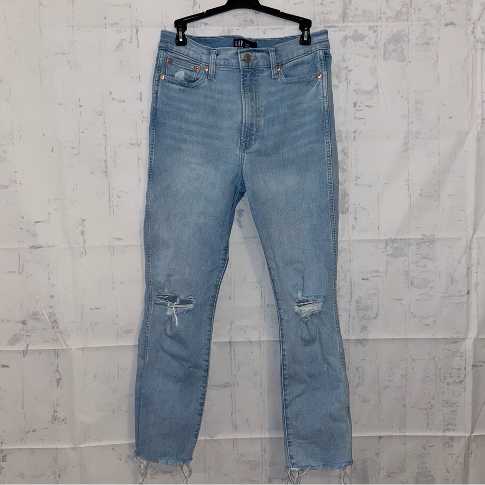 GAP Hight Rise Vintage Slim Distressed Jeans Size 10/30 Regular